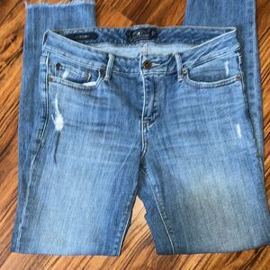 Lucky Brand Womens Lolita Skinny Denim Jeans Distressed Medium Wash Size 6/28